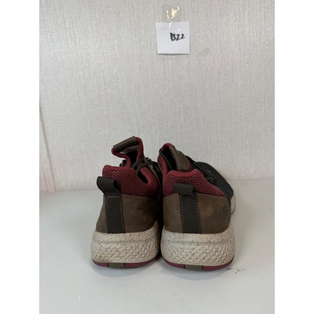 TIMBERLAND MEN'S FLYROAM TRAIL‎ LOW SNEAKERS size 10.5 color black and burgundy